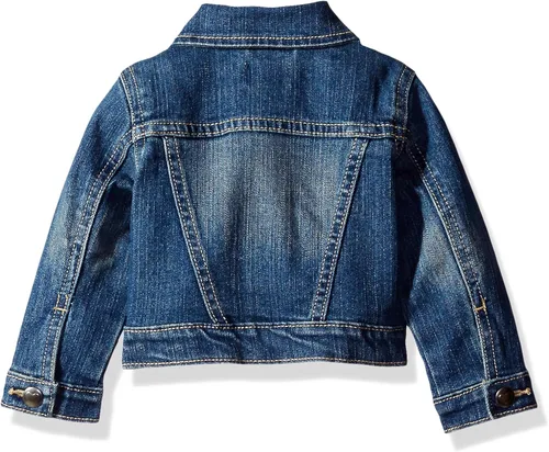 Vista 2 de The Children's Place Chaqueta de mezclilla básica para bebés y niñas pequeñas