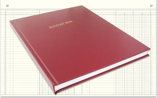 Vista 2 de BookFactory Libro de Cuentas Libro de Contabilidad Cuaderno de Contabilidad (Formato de Libro Columnar de 4 Columnas Cuatro Columnas) - 96 Páginas