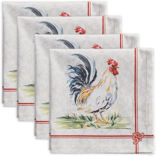 Vista 93 de Maison d' Hermine Juego de 4 servilletas de tela 100% algodón, suaves y duraderas, servilletas cuadradas reutilizables para uso diario, lavables
