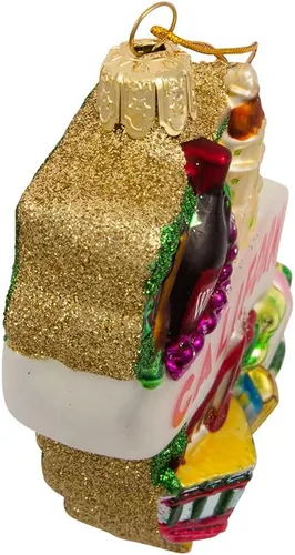 Vista 6 de Kurt Adler - Adorno de cristal de California, 5 pulgadas para Navidad
