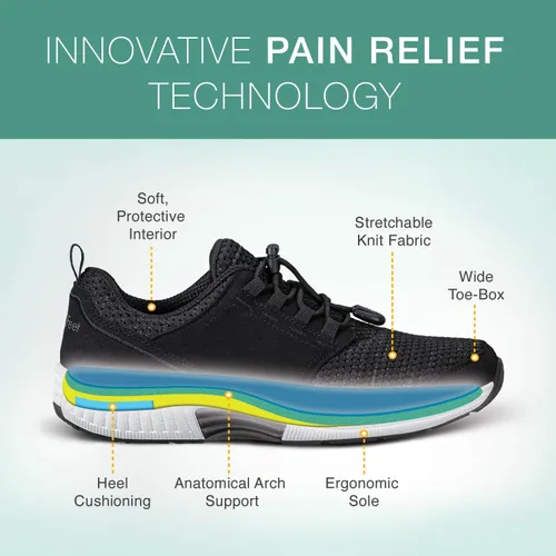 Vista 3 de Orthofeet Zapatillas ortopédicas de punto Francis sin ataduras para mujer