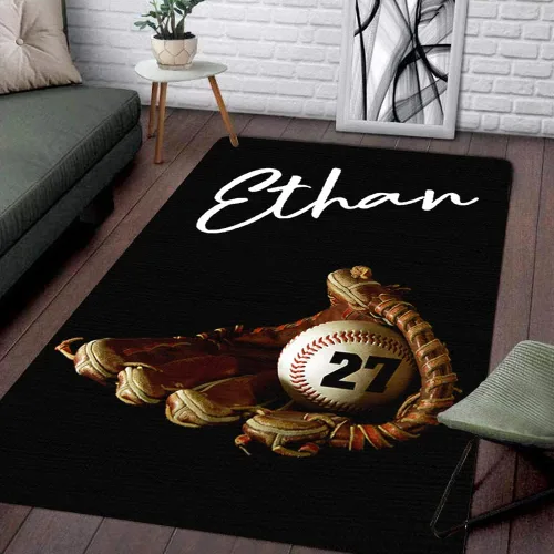 Vista 18 de Alfombra deportiva para jugador de béisbol, alfombra deportiva para dormitorio, 2 x 3, 3 x 5, 4 x 6, 5 x 8, antideslizante, para pasillo, deportes