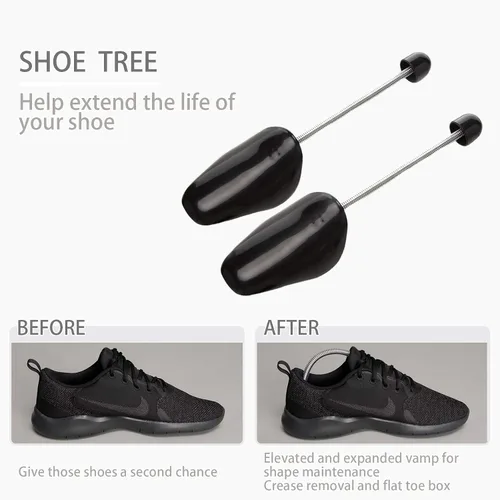 Vista 3 de ZJHSXDR 10 pares de plástico para zapatos de árbol moldeador para hombres (negro)