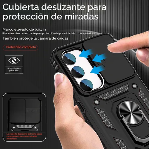 Vista 4 de Funda para Samsung Galaxy S23 FE con cubierta deslizante para cámara con protector de pantalla HD [grado militar de 16 pies probada en caídas] Funda
