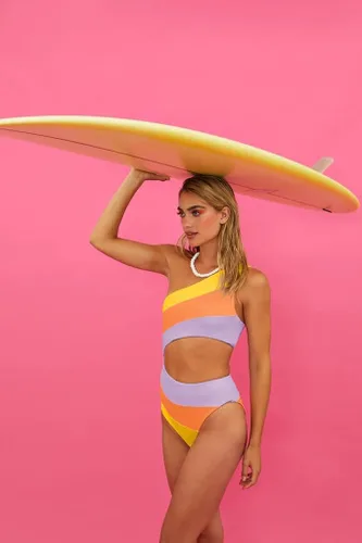 Vista 4 de Chang Yun Traje de baño de 1 pieza para mujer, diseño de bloques de color, monokini