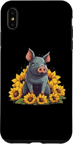 Vista 8 de iPhone 12 mini Cute Pig Lover Sunflower Farmer Farm for Women Men Case