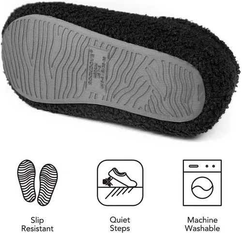 Vista 6 de RockDove - Pantuflas de vellón de estilo cerrado para mujer, ideales para interiores