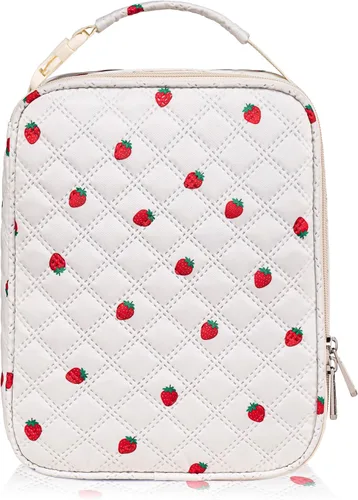 Vista 30 de TuErCao - Bolsa de almuerzo pequeña, ligera y aislada para mujer; para trabajo, portátil, suave enfriador para pícnic, viajes, viajes por carretera