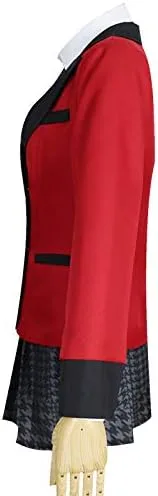 Vista 3 de Chaqueta larga con capucha para Halloween, cosplay, con orejas de conejo, color naranja, uniforme escolar de anime para mujer