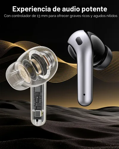 Vista 4 de TAGRY Auriculares Bluetooth Verdaderamente Inalámbricos Auriculares 60H Reproducción Pantalla LED de Energía Audífonos con Estuche de Carga