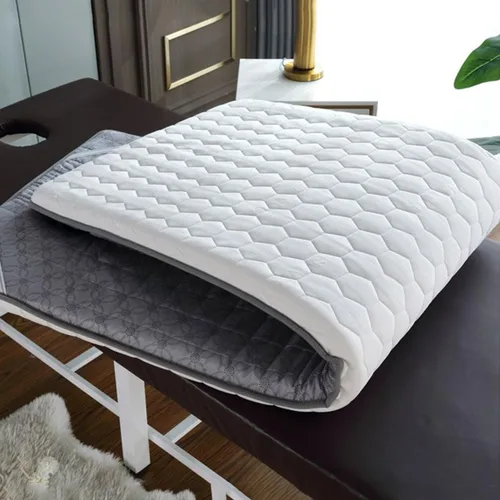 Vista 2 de Cubierta de espuma viscoelástica para mesa de masaje con orificio para respirar, cuadrada, redonda, trapezoidal, para cama de spa, almohadilla 2.4 in