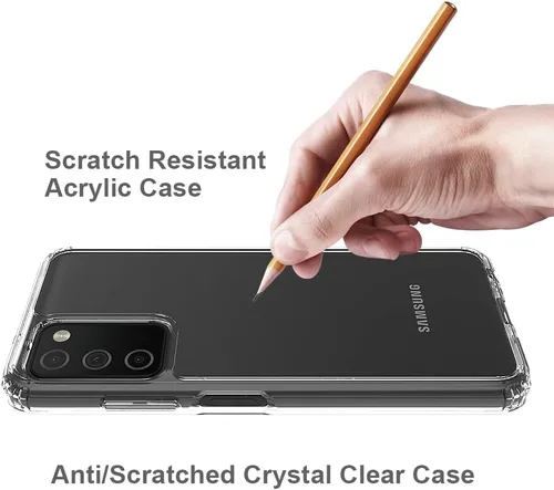 Vista 6 de Funda para Galaxy A03S Samsung A03S Funda Premium Clear Panel trasero + TPU Bumper Cover para Samsung Galaxy A03S versión de EE. UU. (YKL negro)
