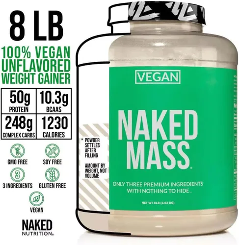 Vista 2 de NAKED Paquete de proteínas sin soja: masa vegana de 8 libras y 2 libras de PB