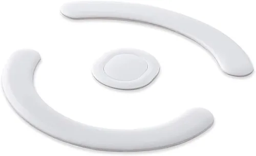 Vista 2 de HUYUN 2 juegos de almohadillas para mouse Logit G403/G603/G703 con bordes curvos redondeados blancos compatibles con mouse Logit G403/G603 Para Logi