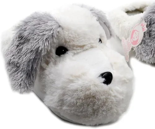 Vista 4 de Millffy Lindas pantuflas de peluche para cachorros, pantuflas de felpa suave para perros