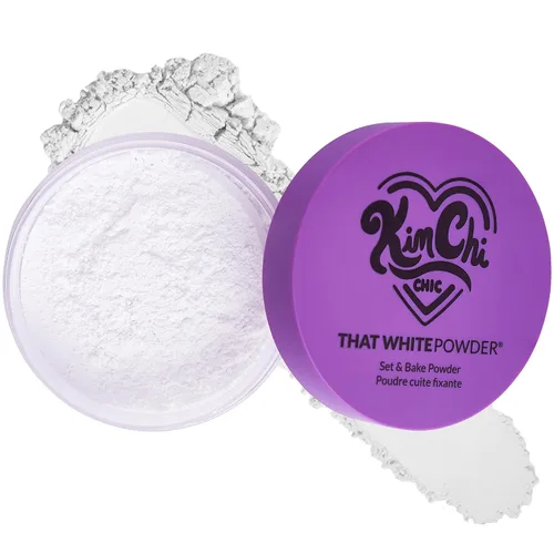 Vista 19 de KimChi Chic Beauty Puff Pass - Polvo fijador y sellador con la técnica baking, polvo suelto con borla extraesponjosa, maquillaje facial marrón suave
