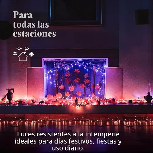 Vista 4 de Twinkly TWC400STP - Tira de 400 luces LED RGB multicolor, controladas por aplicación, para Navidad, con cable verde (19.5 pies), compatibles con IoT