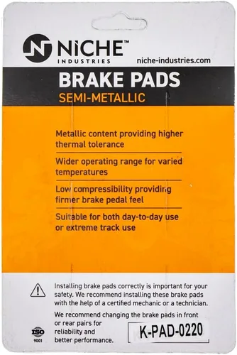 Vista 5 de NICHE Pastillas de freno trasero derecho semi metálico kit para Yamaha Diversion 600 XJ6-S 5SL-W0046-00-00 20S-2582W-00-00
