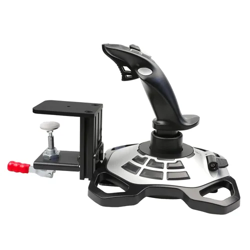 Vista 4 de WELLMETE The Desk Mount for Flight Sim Joystick - Compatible with Logitech G Extreme 3D PRO Joystick for Windows, Adjustable Durable Metal Holder