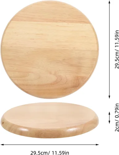 Vista 3 de Veemoon Taburete redondo de madera de repuesto para silla de bar resistente, taburete de madera maciza, almohadillas pequeñas de tacto suave