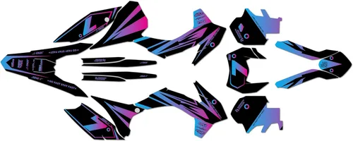 Vista 8 de Kit de gráficos para KTM 250XCF-W Y 350XCF-W (2014-2015) Bold Series Cyan 16 Mil - Adhesivos para motocicleta Dirt Pit Bike Motocicleta, accesorios