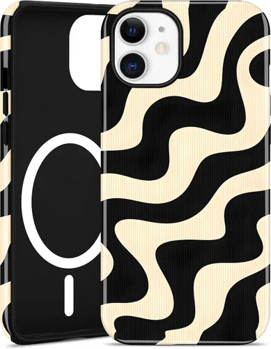 Vista 82 de Jusy Funda magnética Zebra para iPhone XR, color negro