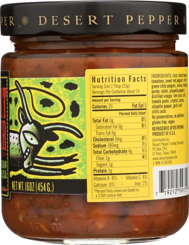 Vista 2 de Desert Pepper Trading Salsa Maíz Frijol Negro Pimienta Roja- 16 oz - 2 piezas