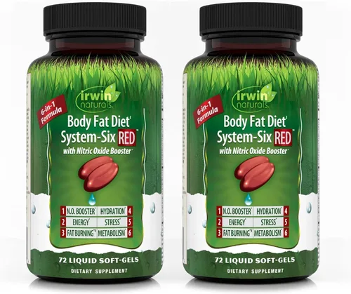 Vista 9 de Irwin Naturals Sistema de dieta de grasa corporal-Six Red, 72 cápsulas blandas Fórmula de apoyo al metabolismo con aceite MCT, té verde