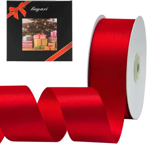 Vista 56 de Cinta de satén verde manzana de doble cara de color sólido de 1/2 pulgada x 25 yardas, cintas perfectas para manualidades, decoración de bodas