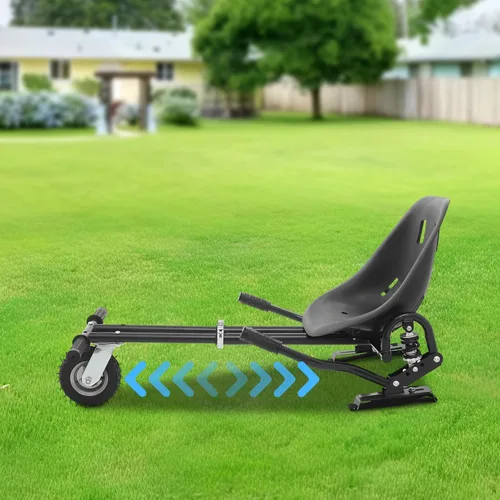 Vista 3 de Accesorio de asiento Hoverboard, 27.5 a 37.4 pulgadas, ajuste ajustable para asiento de scooter con doble amortiguador para patinetes de equilibrio