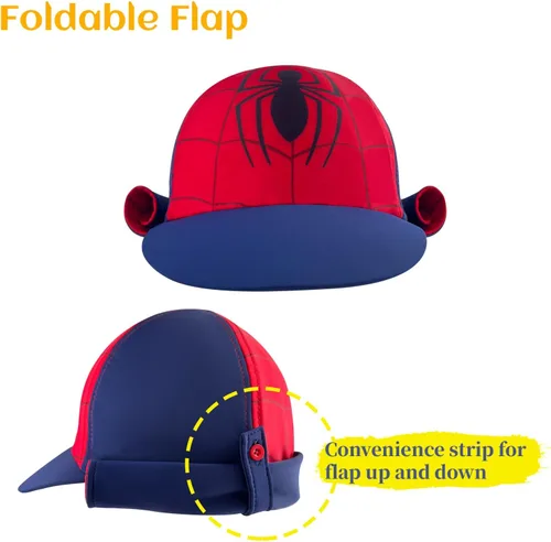 Vista 4 de Gifts Treat Sombrero de legionario para niños, protección solar UPF 50+, gorro de natación con solapa para niños, sombrero de sol de secado rápido