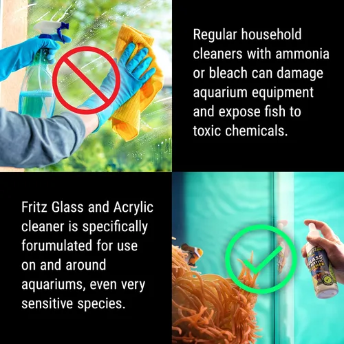 Vista 9 de Fritz Aquatics Spray limpiador de vidrio y acrílico para acuario para un tanque transparente (8 onzas)