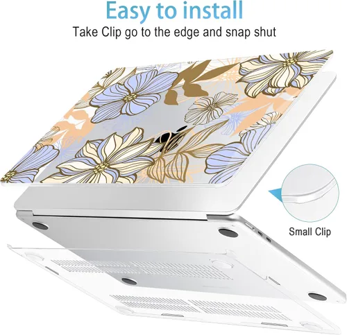 Vista 5 de Mektron Diseñada para MacBook Air 2025/2024/2023 de 15 PULGADAS M4 A3241 /M3 A3114 /M2 A2941, Carcasa de Cubierta Rígida de Plástico Impreso