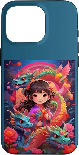 Vista 20 de Funda para iPhone 16 Chinese New Year of the Dragon 2024 Anime