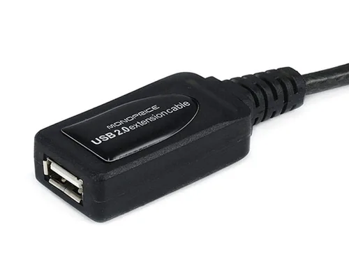Vista 3 de Monoprice Cable de extensión/repetidor activo USB 2.0 A macho a hembra de 49 pies (extensión compatible con Kinect y PS3 Move)