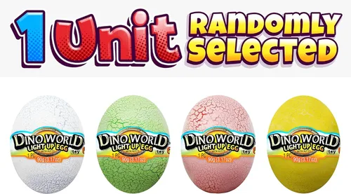 Vista 2 de JA-RU Dino World - Huevos de dinosaurio iluminados con slime y pequeño juguete de dinosaurio en el interior Masilla sensorial para niños, juguete