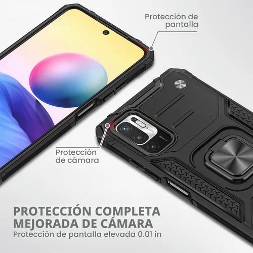 Vista 8 de Asuwish Funda de teléfono para Xiaomi Redmi Note 10 5G con cubierta protectora de pantalla de vidrio templado y accesorios para celda Soporte