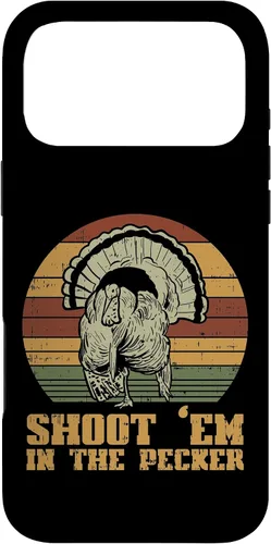 Vista 22 de Shoot Em in The Pecker Turkey Vintage Hunting Hunter Gift Case for iPhone 17