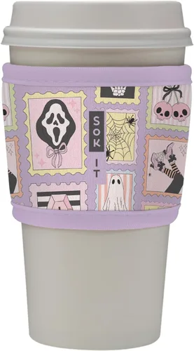Vista 70 de Sok It HotSok Coffee & Tea - Funda de neopreno con aislamiento reutilizable (floral abstracto)
