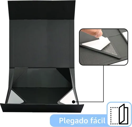 Vista 5 de LIFELUM Caja de regalo de 13.5 x 10 x 4 pulgadas, caja de regalo grande con tapas magnéticas, cajas de regalo negras para regalos de graduación