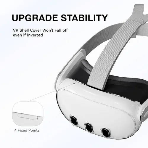 Vista 5 de APEXINNO VR Shell Cover Skin for Meta Quest 3 Headset Accessories, VR Shell Case Headset Protector for Oculus Quest 3 VR Headsets, ABS