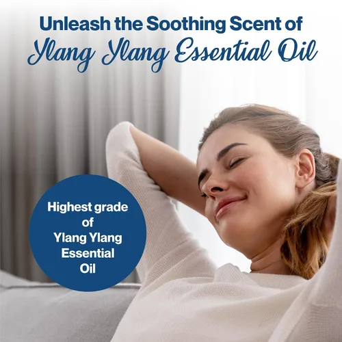 Vista 2 de Aceite esencial orgánico Ylang Ylang completo – Aceite esencial certificado por USDA Aceite esencial 100% puro y natural para el cuidado