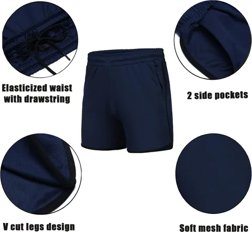 Vista 5 de COOFANDY Paquete de 1 a 2 pantalones cortos de entrenamiento para hombre, ligeros, para fisicoculturismo, correr, pantalones cortos deportivos