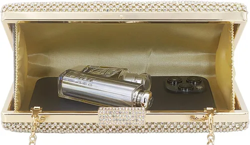 Vista 7 de Venoline Bolsos de noche de cristal para mujer con diamantes de imitación para mujer