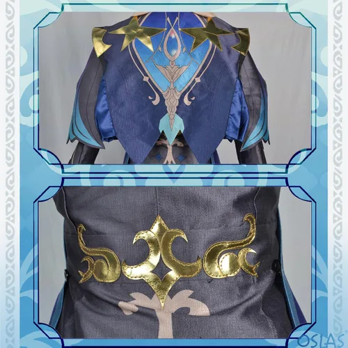 Vista 7 de OSIAS Genshin Impact Neuvillette - Disfraz de cosplay (S)