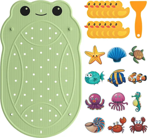 Vista 10 de UNEEDE Alfombra de Bañera Antideslizante para Niños, Alfombra de Ducha Antideslizante para Niños Pequeños, Superficie Antideslizante Lavable