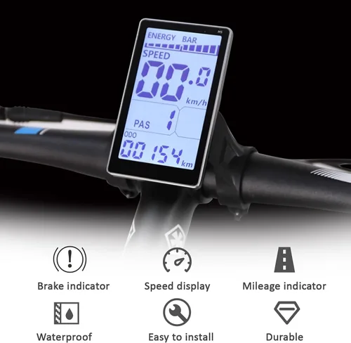 Vista 2 de Pantalla LCD, medidor LCD eléctrico a prueba de agua, 24 V, 36 V, 48 V, 60 V, universal, E Scooter M5, pantalla de panel LCD, velocímetro