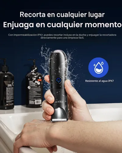 Vista 5 de Manscape - Afeitadora eléctrica para hombre, sin rasguños, afeitadora eléctrica para pelotas/púbic/ingle/piernas/pecho con luz y hoja de cerámica
