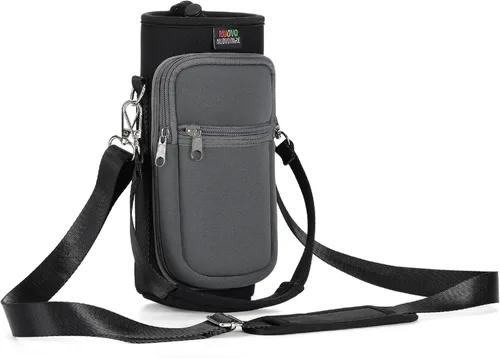 Vista 38 de Nuovoware Soporte para botella de agua con correa, 20-40 oz, negro carbón Negro (Charcoal Black)