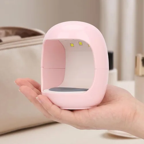 Vista 2 de Mini secador de uñas LED USB, lámpara secadora de esmalte de uñas de gel, temporizador múltiple de secado rápido, máquina portátil de curado de uñas